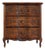 Small Danish Rococo Style Hand-Carved Oak Chest of Drawers, 1940s For Sale
