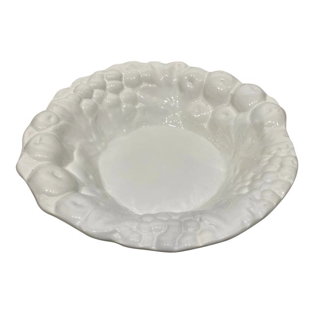 1970s Italian Creamware Fruit Bowl For Sale