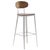 New Industrial Wrought Iron Shop Stool With Wooden Seat and Back For Sale