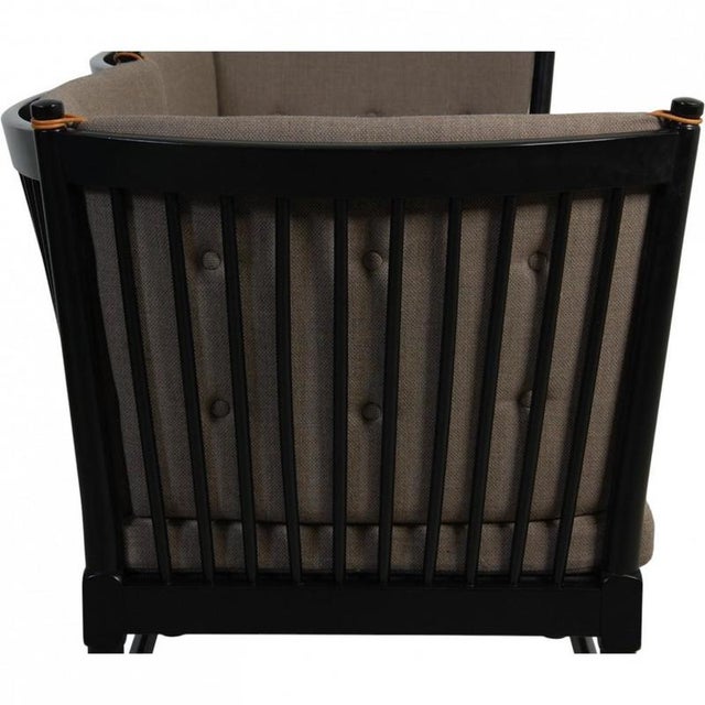 Black Spoke-Back Sofa in Grey Fabric by Børge Mogensen, 2000s For Sale - Image 15 of 18