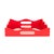 Traditional Spangle Scalloped Tray Red For Sale - Image 3 of 9