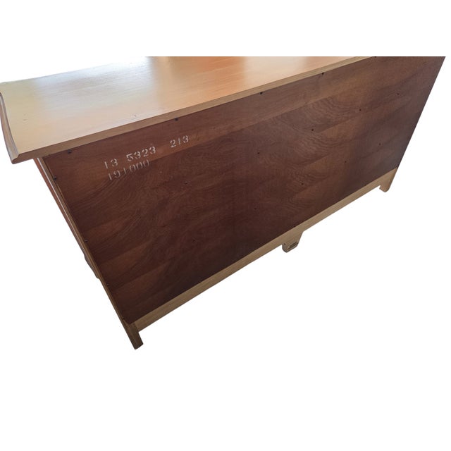 1990s Ethan Allen Legacy Maple 9 Drawer Triple Dresser French Country Chest Sideboard For Sale - Image 12 of 18