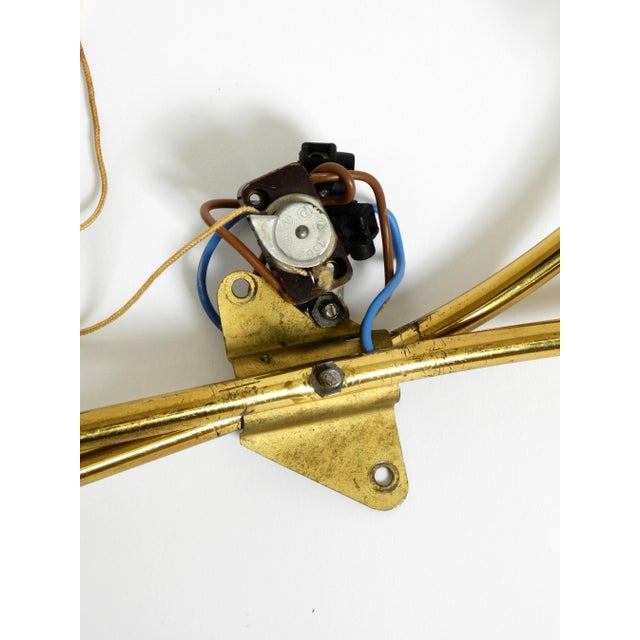Mid-Century Brass Wall Lamp with Painted Glass Shades, 1950s For Sale - Image 16 of 18