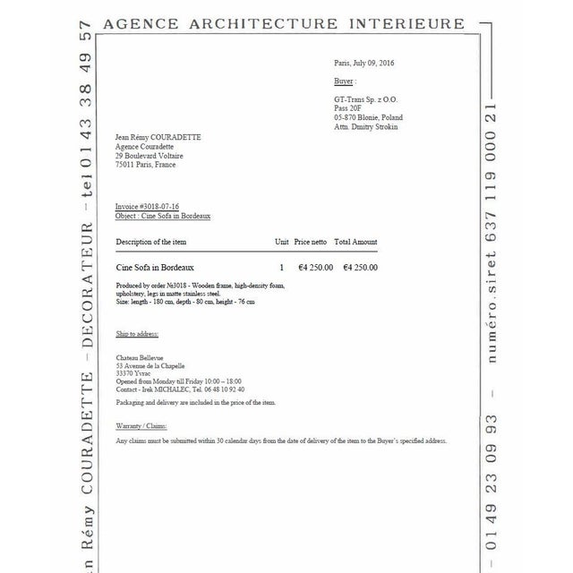 Metal Cine Sofa by Jean-Rémy Couradette For Sale - Image 7 of 8