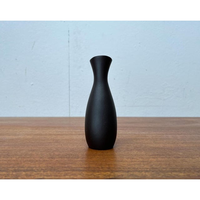 Small Mid-Century Minimalist Wormser Terra-Sigillata Pottery Carafe Vase, Germany, 1960s For Sale - Image 9 of 14