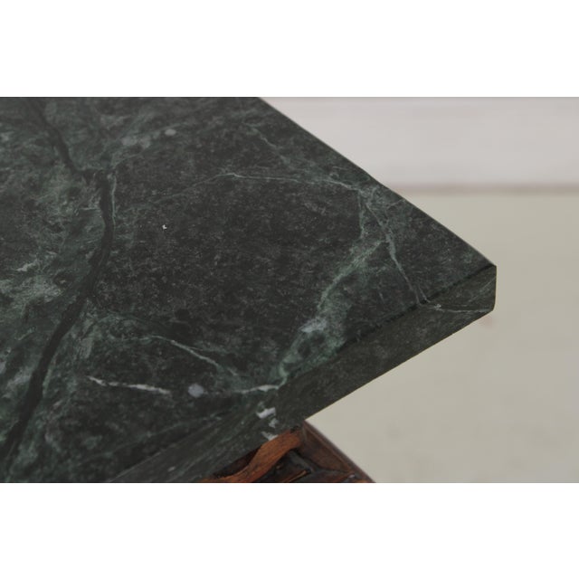 Georgian Style Mahogany Marble Top Console Table For Sale - Image 4 of 15
