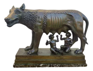Grand Tour Roman She-Wolf, Late 19th Century, Bronze