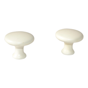 Set of 2 Retro Porcelain Drawer, Dresser, Cabinet Knob Pull Mushroom Shape