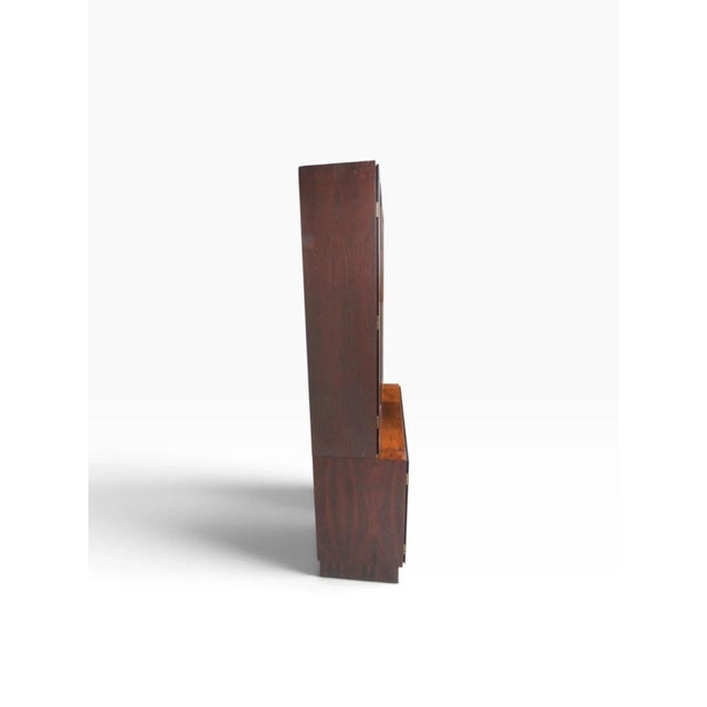 Wood Mid 20th Century Danish Modern Rosewood Hutch Bookcase by Omann Jun, Model 10 | Glass Doors For Sale - Image 7 of 11