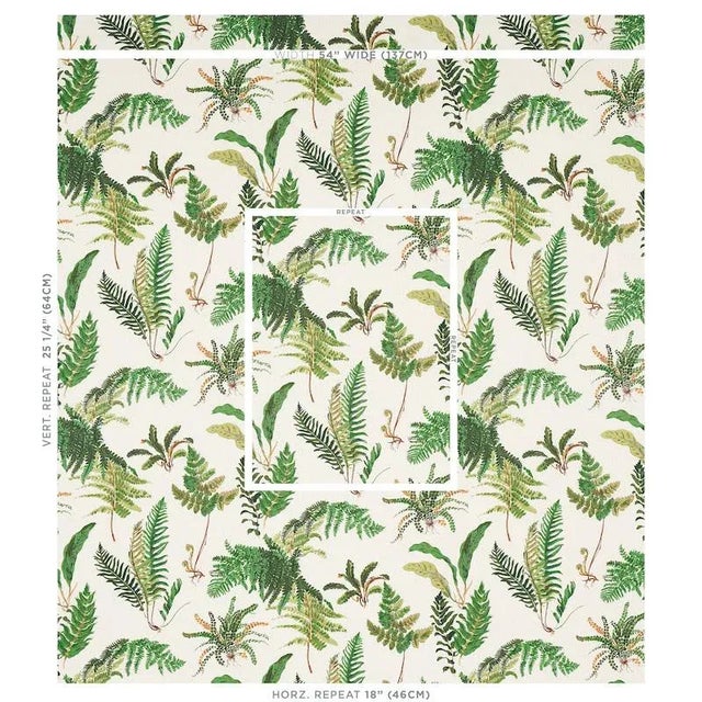 An all-time classic botanical with leafy, allover ferns. Sourced from an Elsie de Wolfe-era hand-blocked Cotton in our...