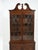 Wood Vintage Mahogany China Cabinet With Leaded Glass Doors and Broken Pediment For Sale - Image 7 of 9