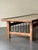 Mid Century Modern Walnut + Travertine & Iron Coffee Table For Sale - Image 4 of 7