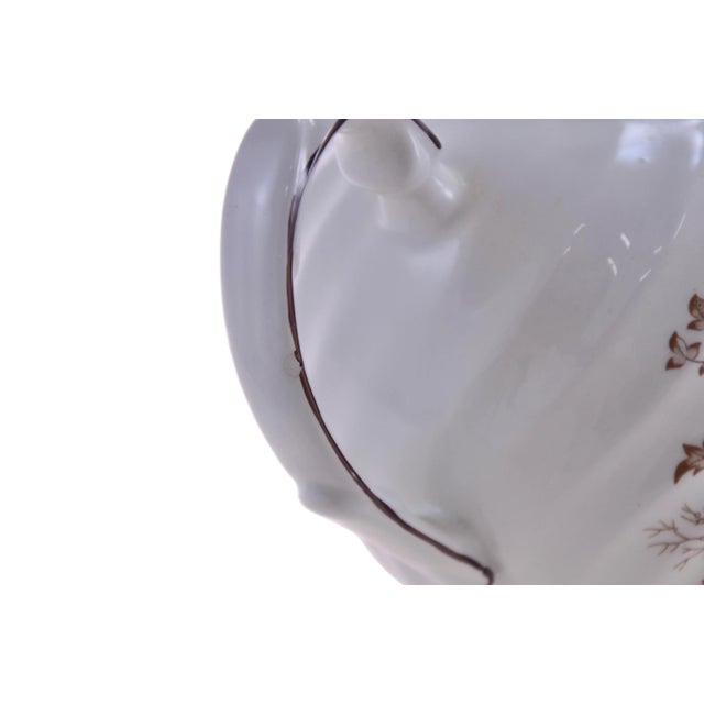 Brown 1970s Stafforshire Ironstone Brown Floral Teapot For Sale - Image 8 of 8