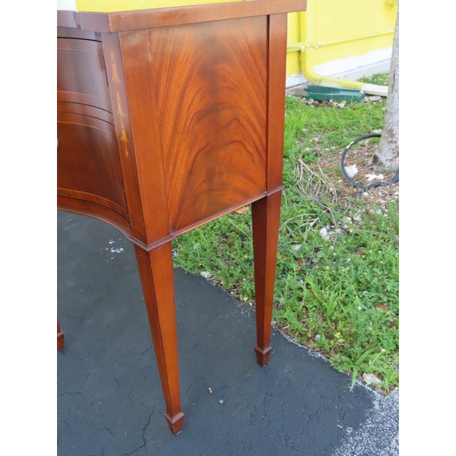 Karges Hepplewhite Style Inlay Long Sideboard Credenza Bathroom Vanity 6568 For Sale - Image 14 of 18