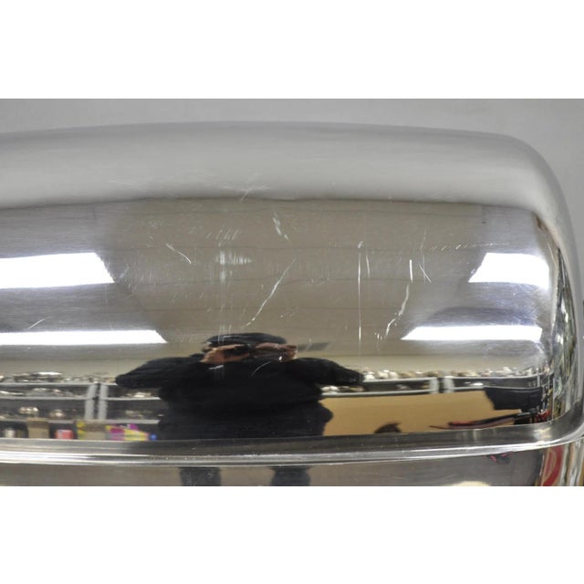 Late 20th Century Sunnex Stainless Steel Rolling 8.5l Chafing Dish Buffet Chafer Catering Server For Sale - Image 13 of 16