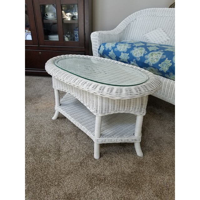 Antique Victorian Wicker Coffee Table Chairish