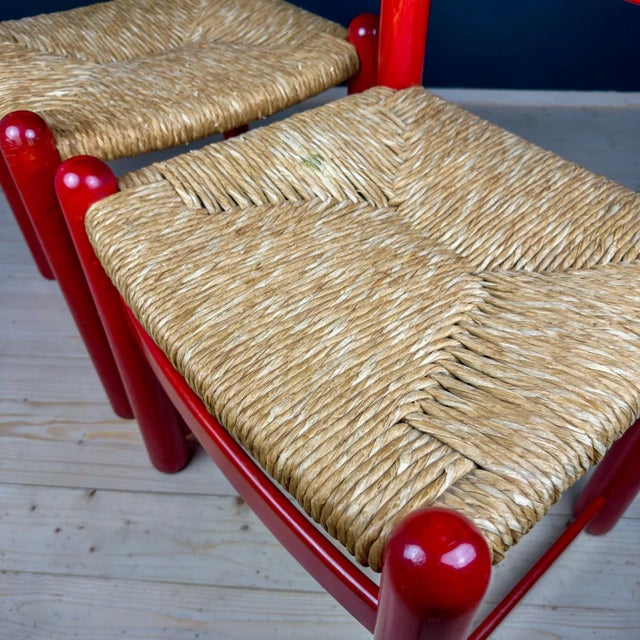 Red Padova Chairs from Hank Lowenstein, Italy, 1970s, Set of 2 For Sale - Image 12 of 13