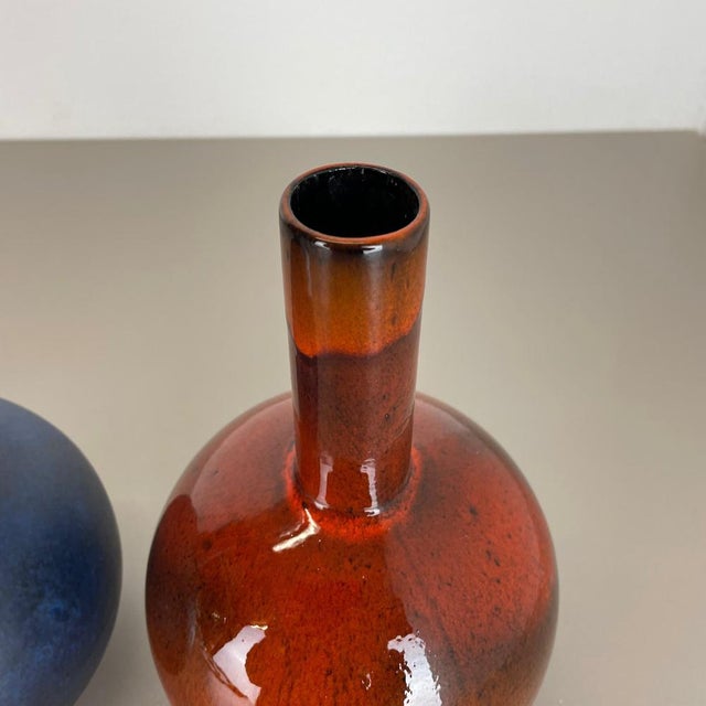 Fat Lava Pottery Vases from Ruscha, Germany, 1960s, Set of 2 For Sale - Image 14 of 18