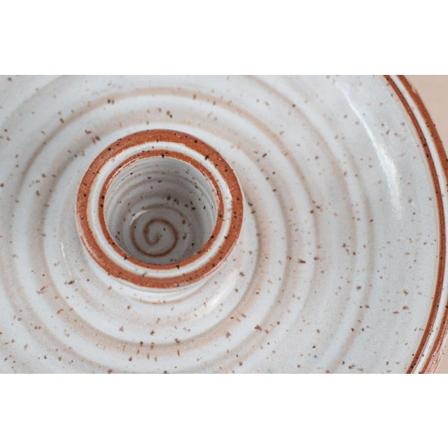 1970s Studio Pottery Serving Platter With Center Bowl For Sale - Image 10 of 13