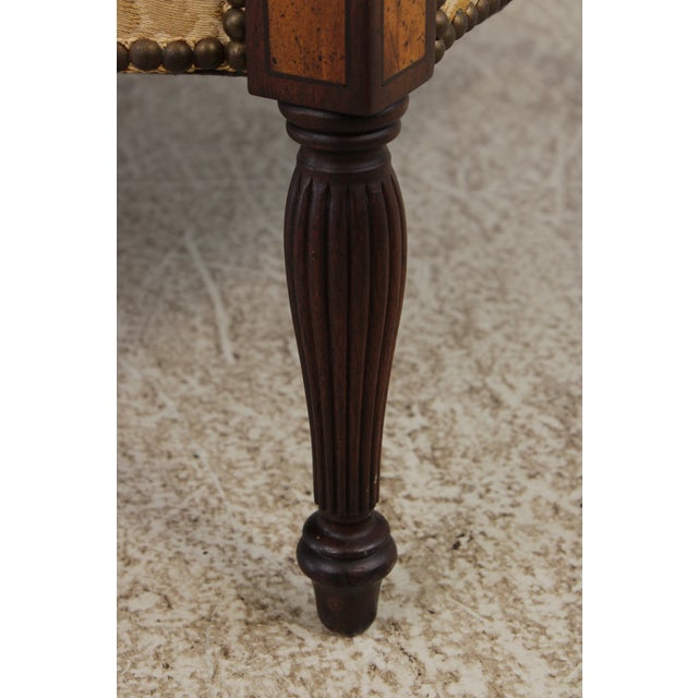 Hickory Chair Co Sheraton Style Mahogany Loveseat Settee For Sale - Image 14 of 15