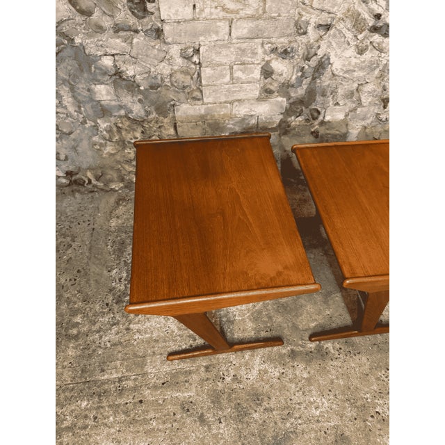 Vintage Danish Teak Nesting Tables by Mogens Kold, 1960, Set of 3 For Sale - Image 13 of 14