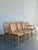 Vintage Boho Rush Seat Faux Bois Dining Chairs - Set of 8 For Sale - Image 4 of 12