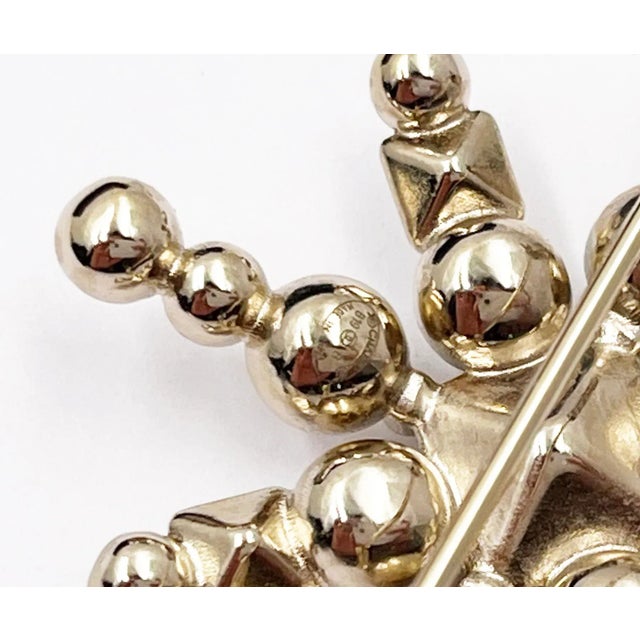 Chanel Chanel Gold CC Star Black Bead Pearl Crystal Small Brooch For Sale - Image 4 of 4