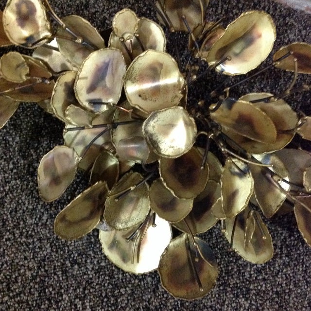 Vintage Brass Brutalist Wall Sculpture For Sale - Image 9 of 11