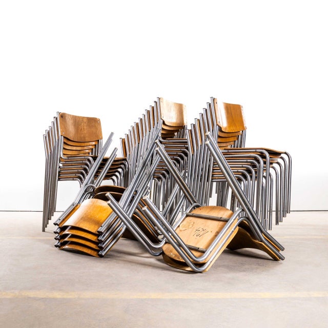 Chrome Frame Stacking Chair, 1970s For Sale - Image 11 of 11