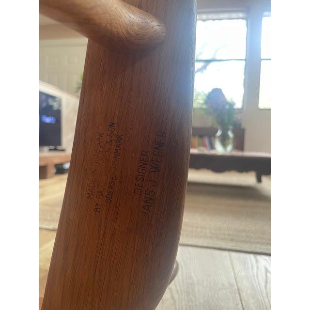 Vintage Pair of Carl Hansen & Son Ch 22 Lounge Chairs by Hans Wegner For Sale In Austin - Image 6 of 14