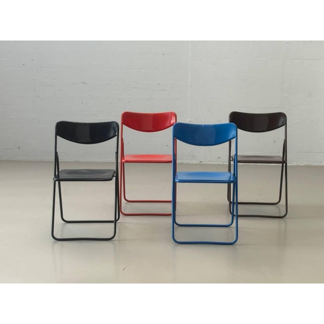 For sale are four ted folding chairs, designed in 1976 by danish designer niels gammelgaard for ikea. These iconic chairs...