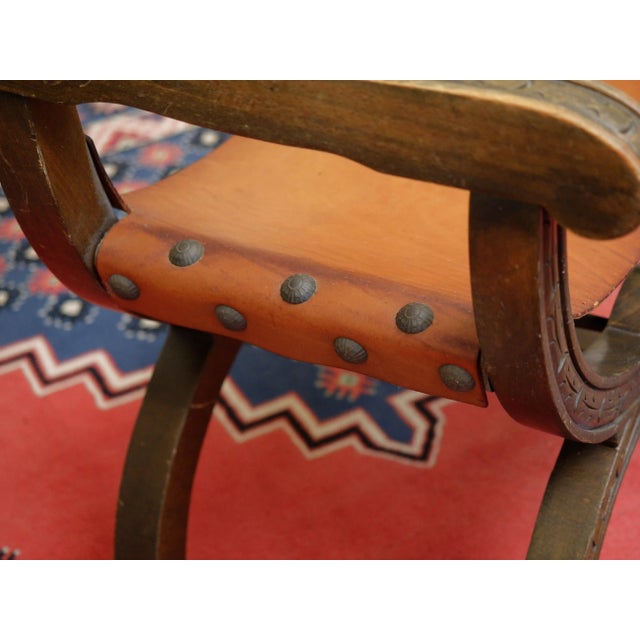 2000 - 2009 Antique Dagobert Armchair in Oak For Sale - Image 5 of 9