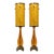 Vintage Mid-Century Modern Amber Murano Style Swirl Glass Table Lamps - a Pair For Sale