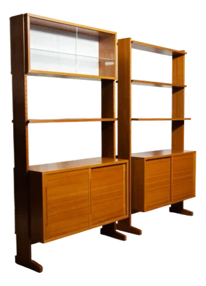 Teak Parade Bookcases attributed to Kajsa & Nils Nisse Strinning, 1960s, Set of 2
