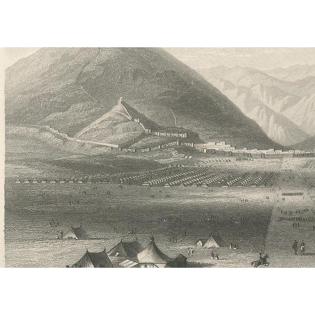 19th Century View of Kabul with Its Hilltop Walls and Encampment, 1859, Paper For Sale - Image 5 of 9