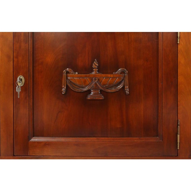 English Wooden Bookcase Cabinet, 1950s For Sale - Image 11 of 18