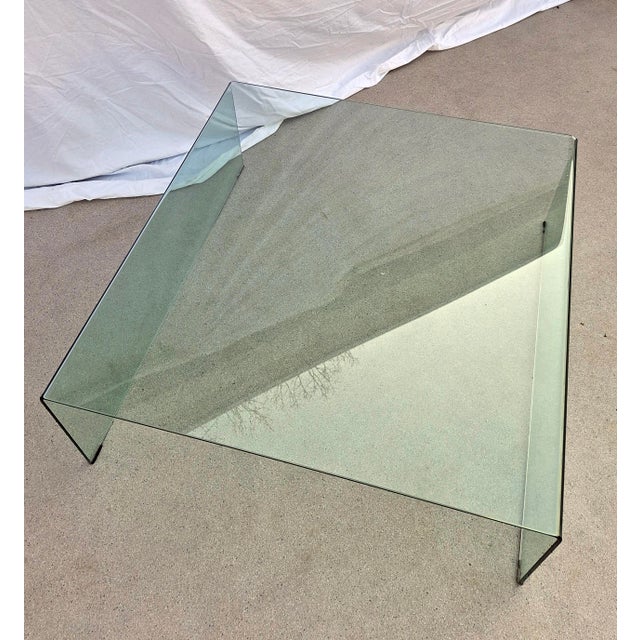 1980s Curved Glass Coffee Table, 1980s For Sale - Image 5 of 6