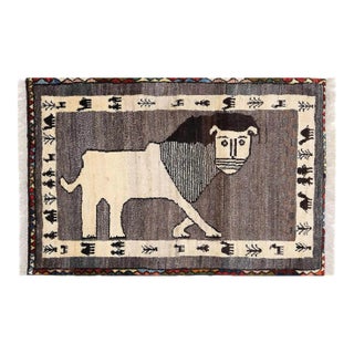 Pasargad Animal Pictorial Lion Shiraz Hand Knotted Wool Rug For Sale