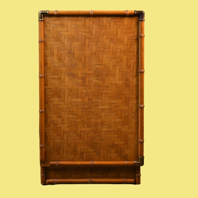 Vintage Faux Bamboo and Wrapped Rattan Dresser For Sale In West Palm - Image 6 of 6