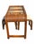 Vintage Pencil Reed Natural Bamboo Game Table With Stools Set For Sale In Philadelphia - Image 6 of 11