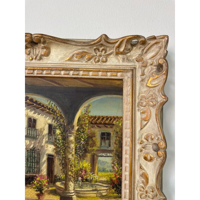 Alberto Lobos (Latin American, 1892-1941) Hacienda Impressionist Oil on Canvas Painting - Framed For Sale In Miami - Image 6 of 10