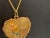 Vintage 14 Kt Y Gold Heart Happy Birthday Pendant + Emerald + Sapphire + Chain For Sale - Image 16 of 18