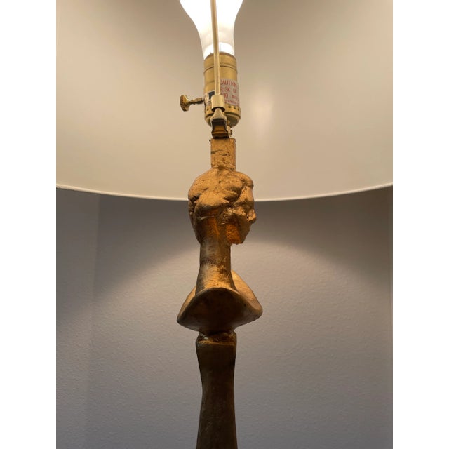 Contemporary Arteriors Empress Gold Leaf Iron Floor Lamp With Parchment Shade For Sale In Portland, OR - Image 6 of 9
