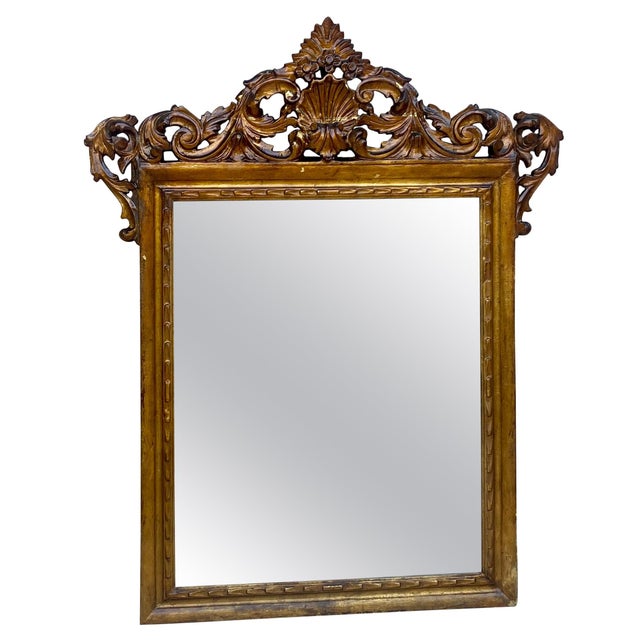 Early 20th Century French Wood Wall Mirror, 1920s For Sale - Image 10 of 18