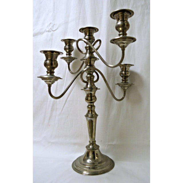 Game of Thrones Style Silver Plated British Candelabra For Sale In Miami - Image 6 of 11