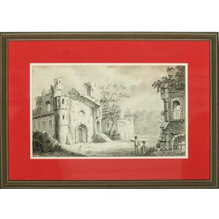 "Ruins" Watercolor Painting For Sale