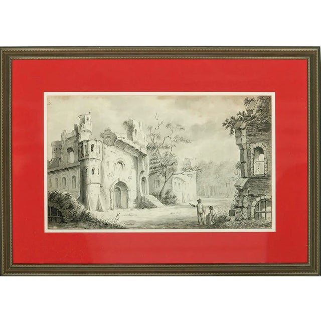 "Ruins" Watercolor Painting For Sale