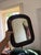 Glass Antique Victorian Era Rounded Arch Tombstone Mirror With Original Glass For Sale - Image 7 of 9