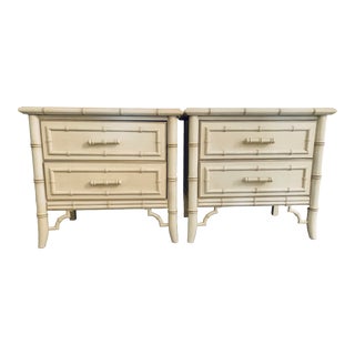 Vintage Dixie Faux Bamboo Aloha Nightstands - a Pair For Sale