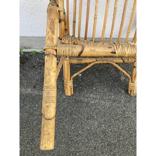 Rattan Armchair in Rattan For Sale - Image 9 of 18